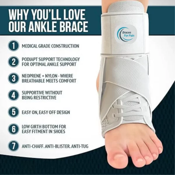 Lace up ankle brace